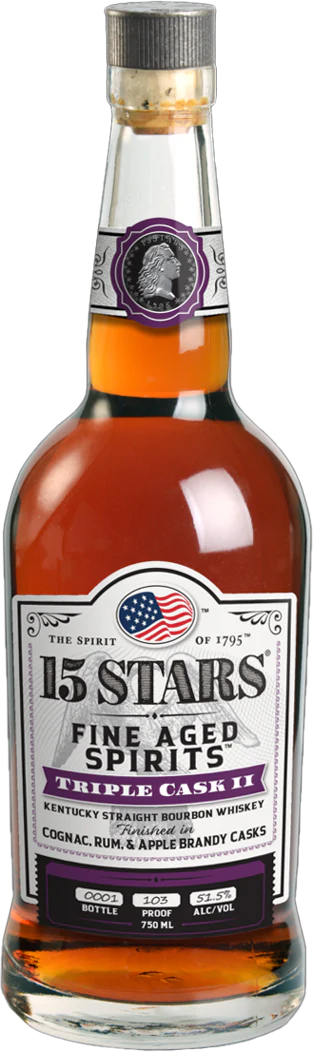 15 Stars Triple Cask II Straight Bourbon Whiskey
