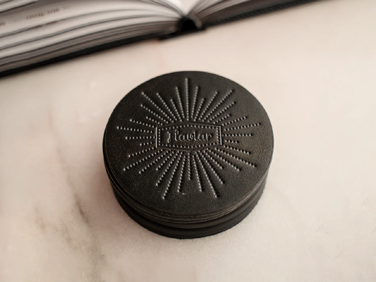 4 Flaviar Leather Coasters - Image 3