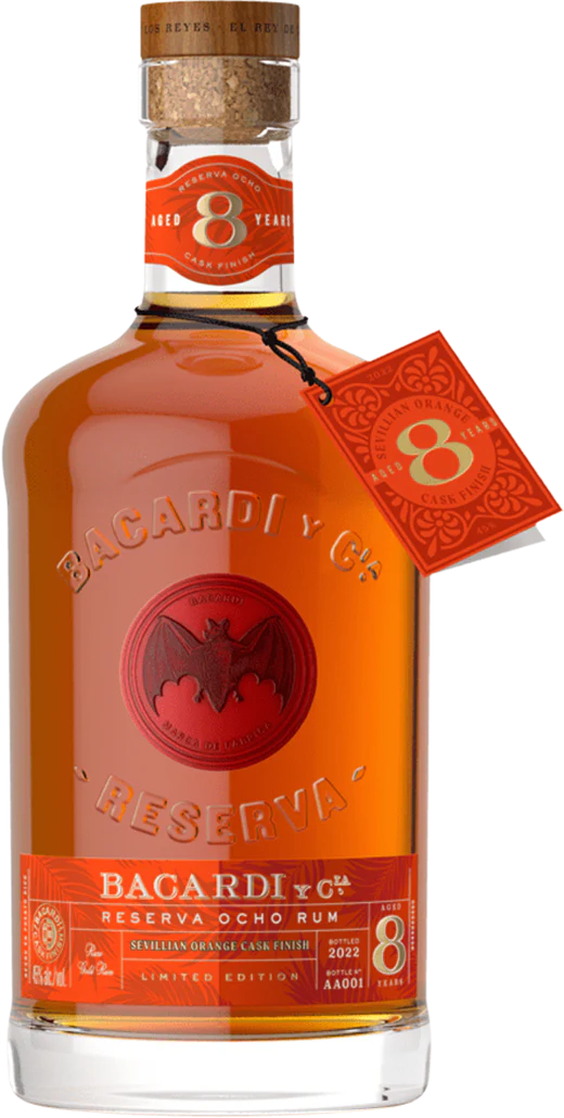 Bacardi Reserva Ocho 8 Year Old Sevillian Orange Cask Finish Rum