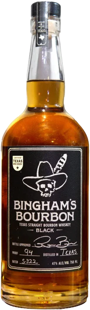 Bingham's Bourbon Black Texas Straight Bourbon Whiskey