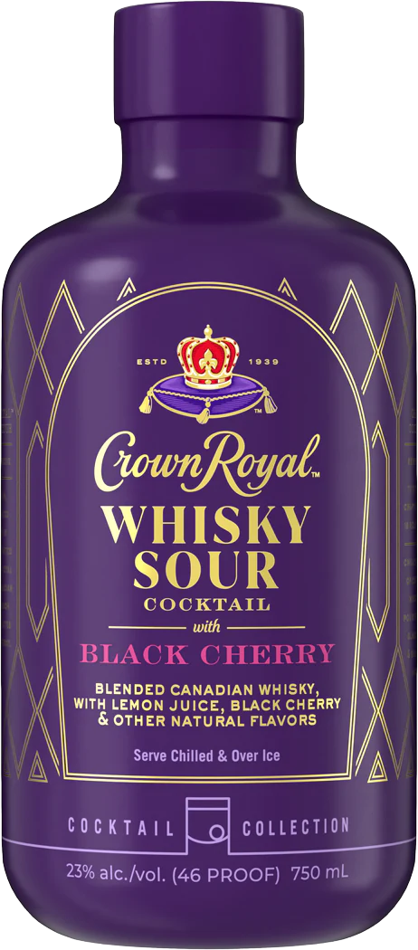 Crown Royal Black Cherry Whisky Sour Cocktail (375mL)