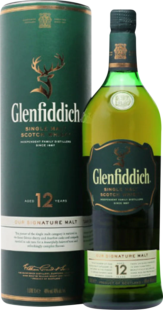 Glenfiddich 12 Year Old Single Malt Scotch Whisky (1L)