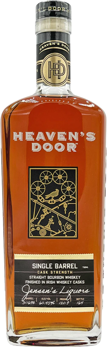 Heaven's Door Single Barrel Irish Whiskey Casks Finish Straight Bourbon Whiskey