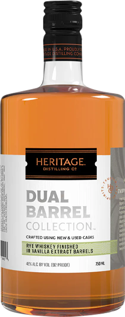 Heritage Distilling Co. Dual Barrel Collection Vanilla Extract Barrel Finish Rye Whiskey