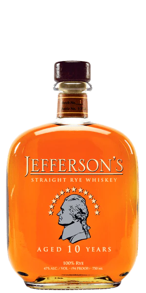 Jefferson's 10 Year Old Straight Rye Whiskey