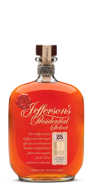 Jefferson's Presidential Select 25 Year Old Rye Whiskey
