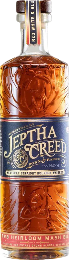 Jeptha Creed RWB Red White and Blue Heirloom Mash Bill Bottled in Bond Kentucky Straight Bourbon Whiskey