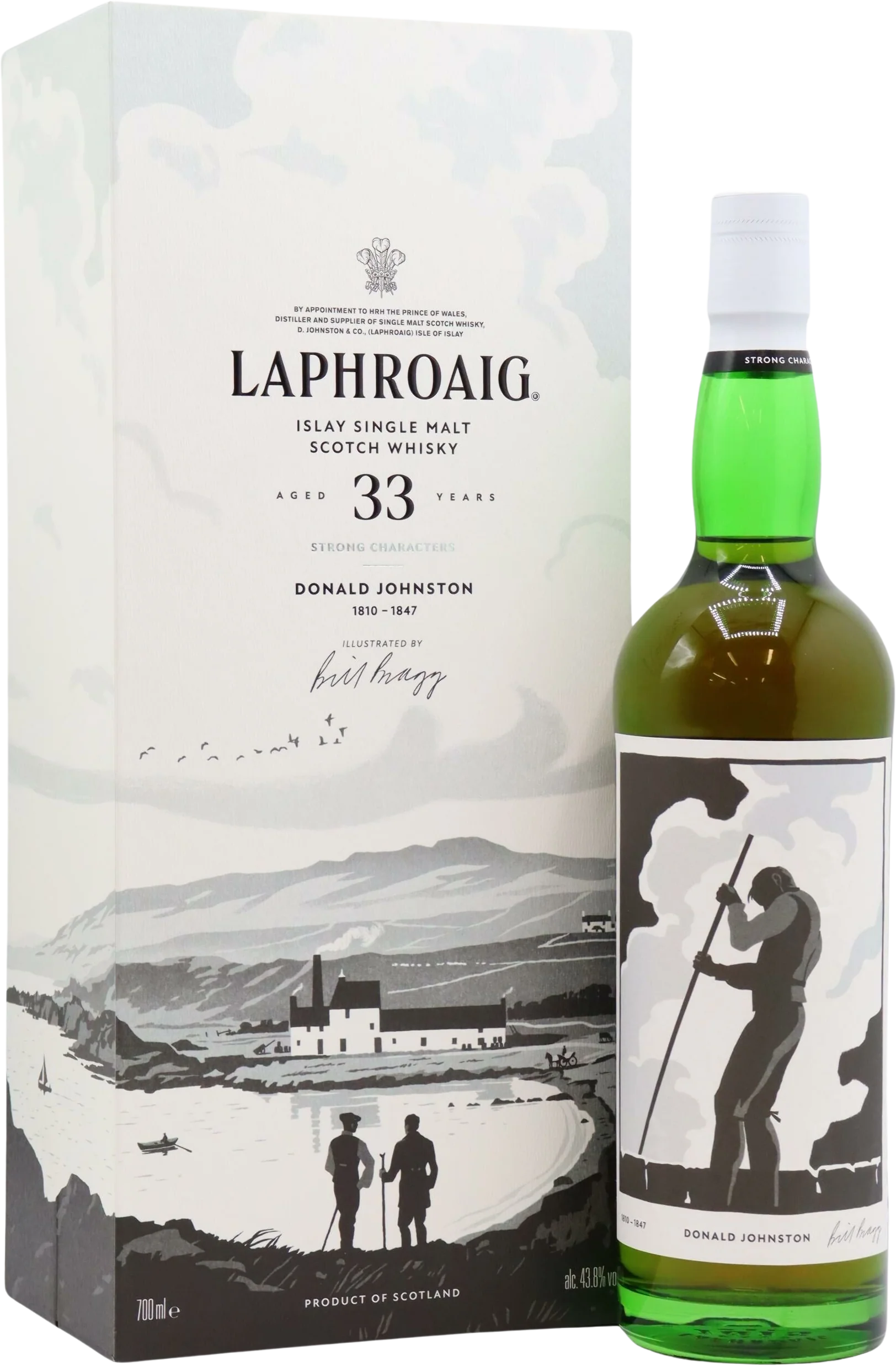 Laphroaig Strong Character Chapter 1 'Donald Johnston' 33 Year Old Single Malt Scotch Whisky
