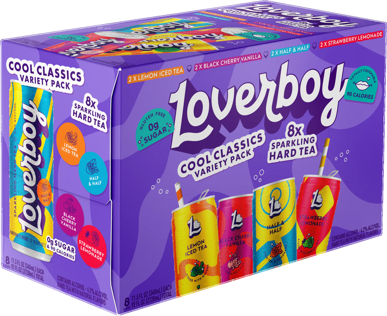 Loverboy Vacay Vibes Sparkling Hard Tea Variety Pack (2.84L)