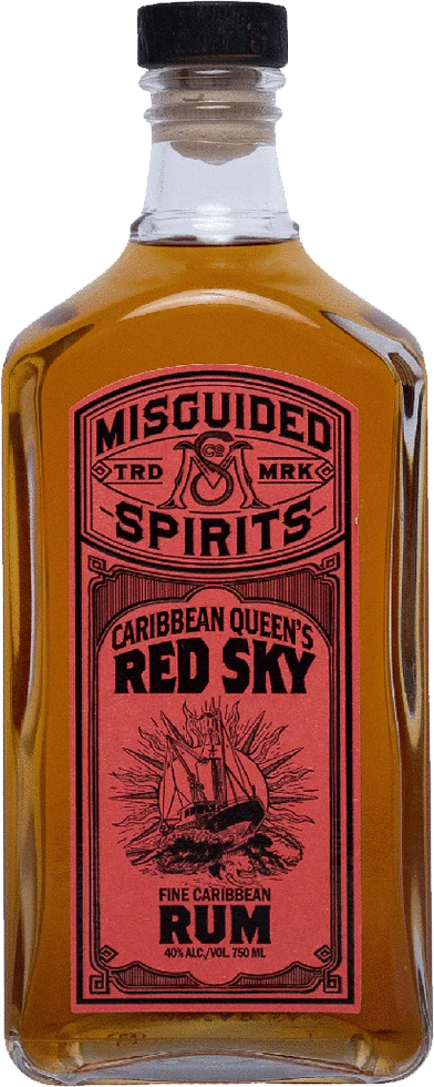 Misguided Spirits Caribbean Queen's Red Sky Rum