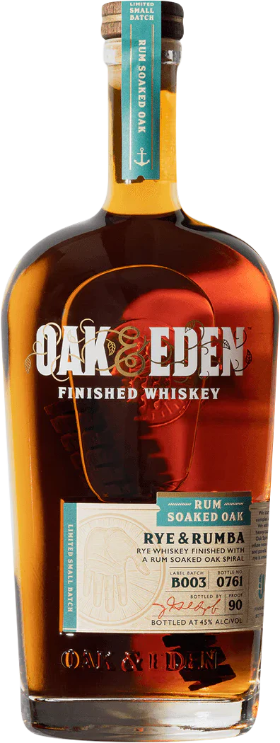 Oak & Eden Rum Soaked Oak Rye & Rumba Rye Whiskey