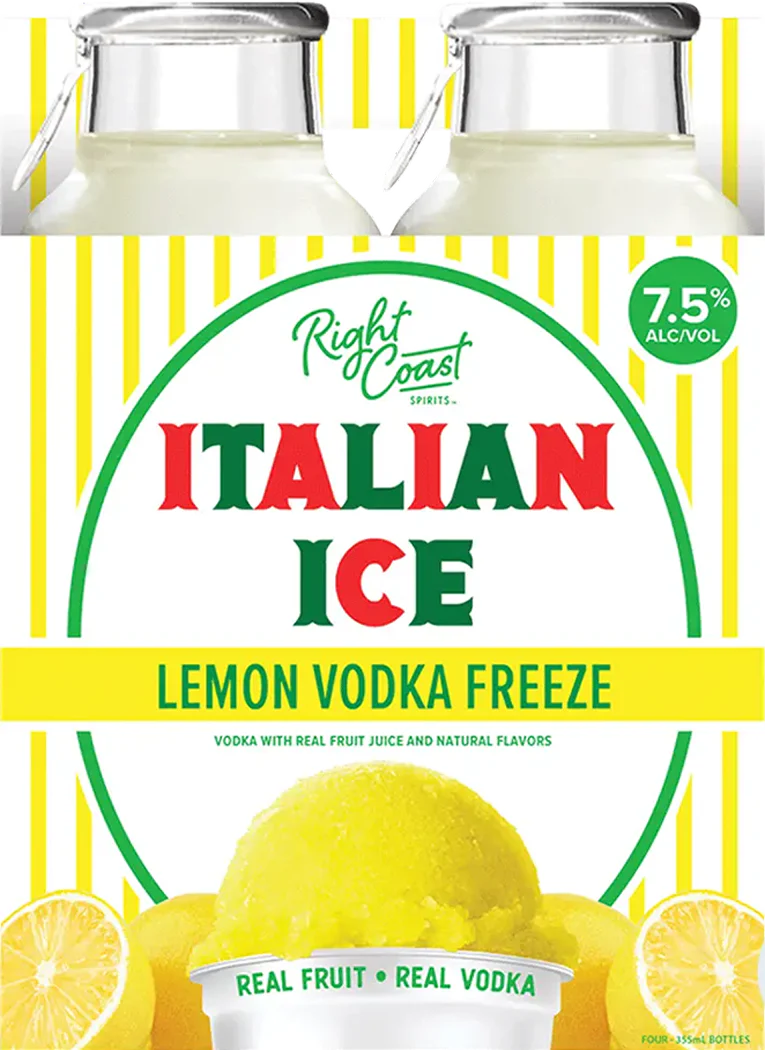 Right Coast Spirits 'Italian Ice' Lemon Vodka Freeze Cocktail (1.42L)