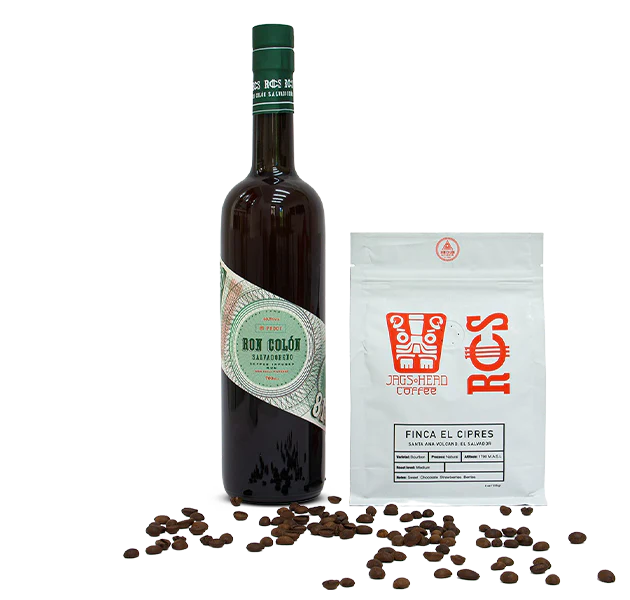 Ron Colón Coffee Infused Rum Green Label + Coffee Bag