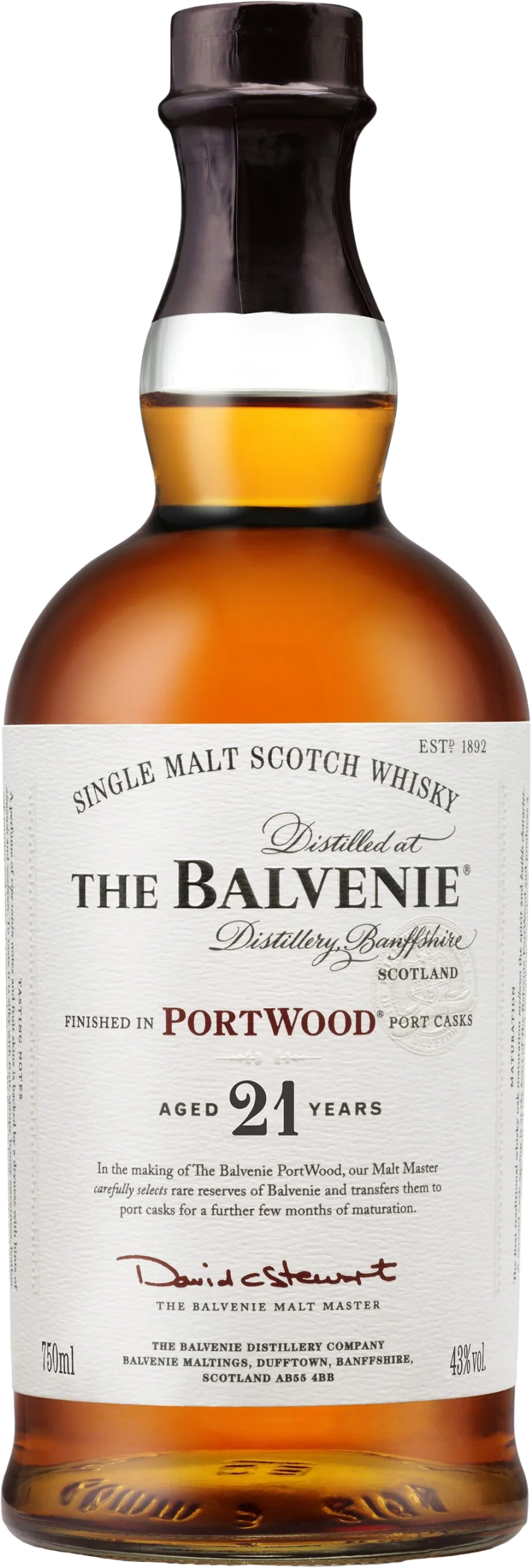 The Balvenie PortWood 21 Year Old Single Malt Scotch Whisky