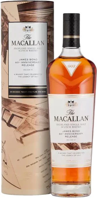 The Macallan James Bond 60th Anniversary Decade IV Single Malt Scotch Whisky (700mL)