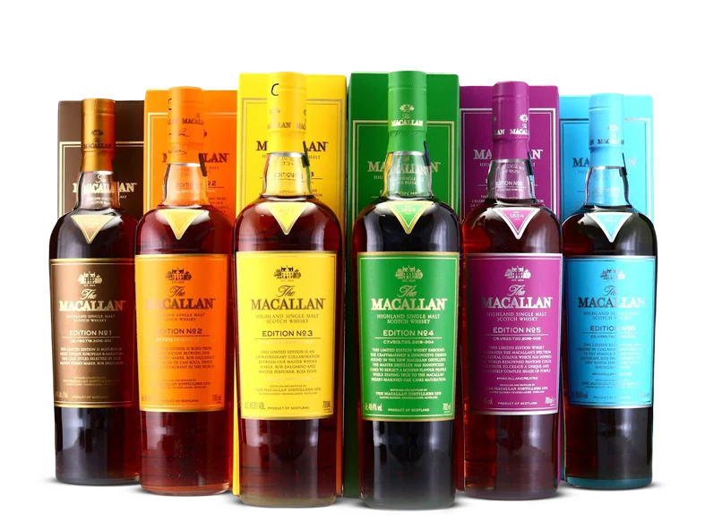 The Macallan Single Malt Scotch Editions 1-6 Whiskies Gift Set (4.5L)