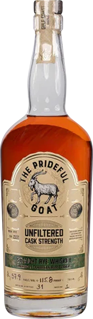 The Prideful Goat Caribbean Rum Cask Finish Straight Rye Whiskey