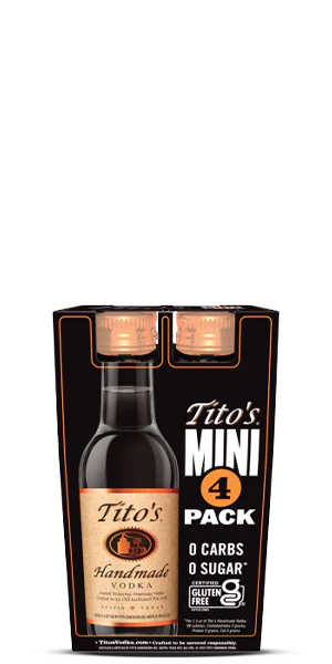 Tito's Handmade Vodka 4 Pack (50mL)