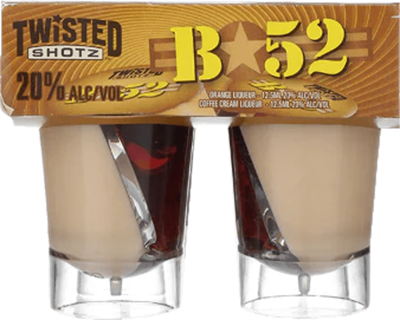 Twisted Shotz 'B 52' Orange and Coffee Cream Liqueur (100mL)