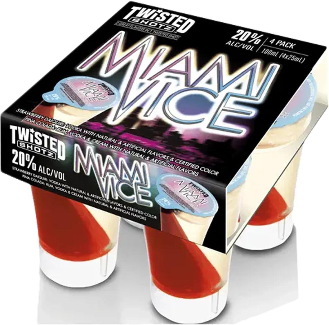 Twisted Shotz 'Miami Vice' Strawberry Daiquri Vodka Liqueur (100mL)