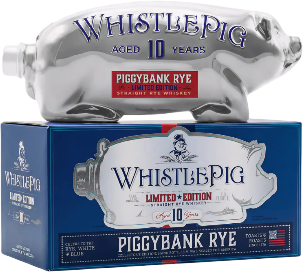 WhistlePig America's 250th Anniversary Piggybank 10 Year Limited Edition Rye Whiskey (1L)