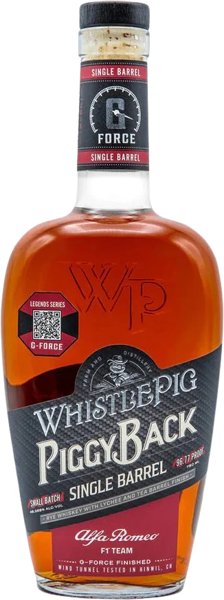 Whistlepig Piggy Back Legend Series 'G Force Alfa Romeo F1' Single Barrel 6 Year Old Rye Whiskey