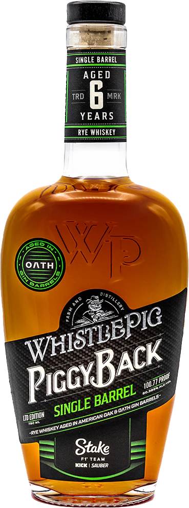 Whistlepig Piggyback Legends Series: 2024 Stake F1® Team KICK Sauber Single Barrel Rye Whiskey