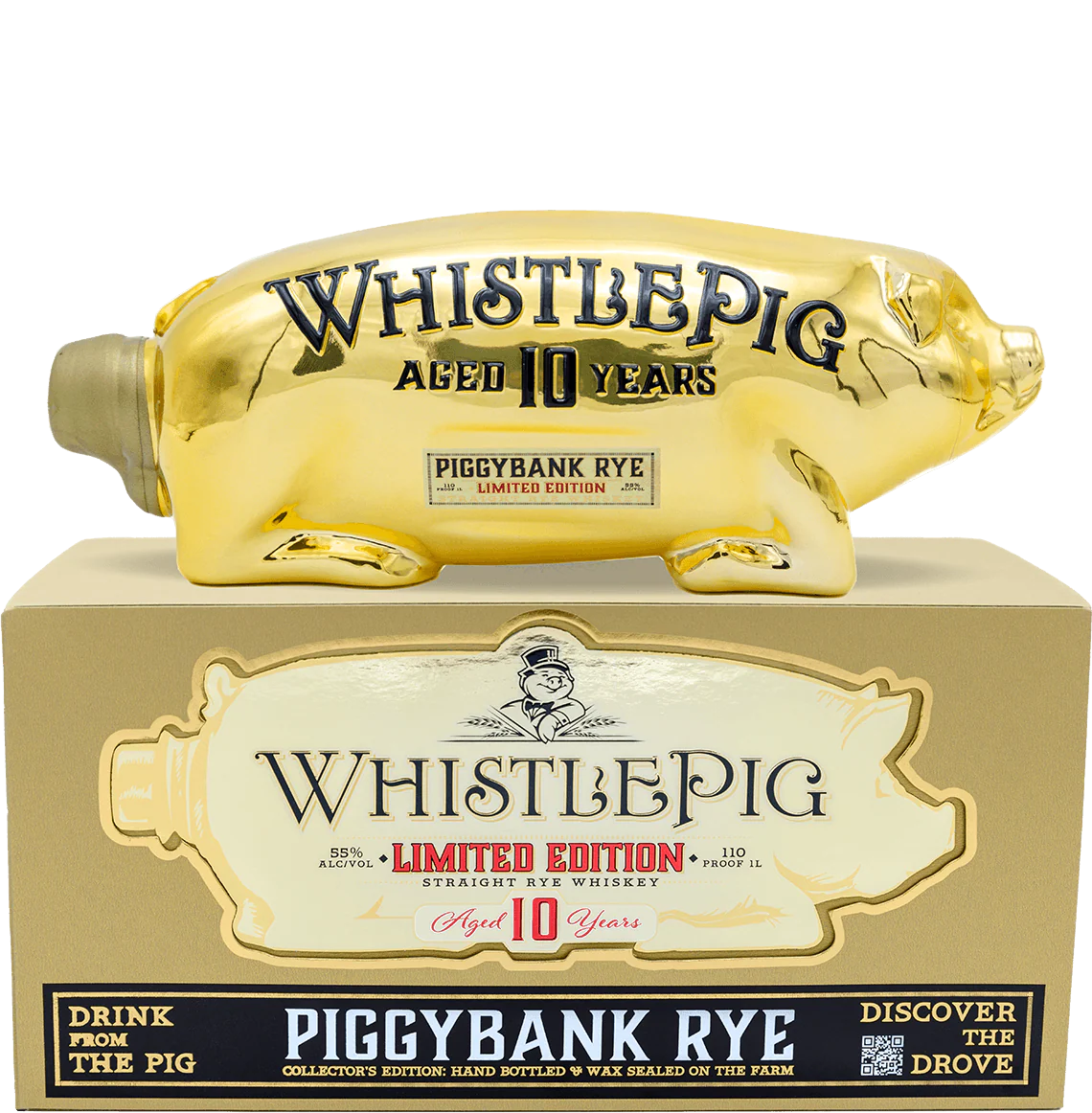 WhistlePig Piggybank Gold 10 Year Old 2024 Limited Edition Straight Rye Whiskey (1L)