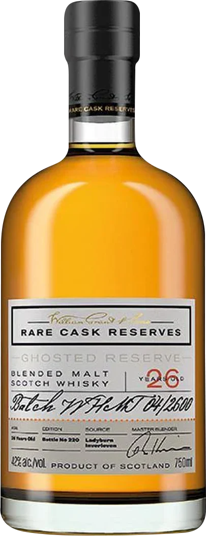 William Grant & Sons Rare Cask Reserves 'Ghosted Reserve' 26 Year Old Blended Malt Scotch Whisky
