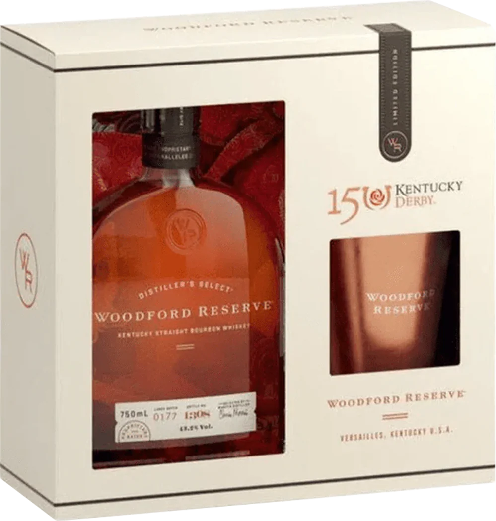 Woodford Reserve Kentucky Derby Edition Straight Bourbon Whiskey Derby Cup Gift Set