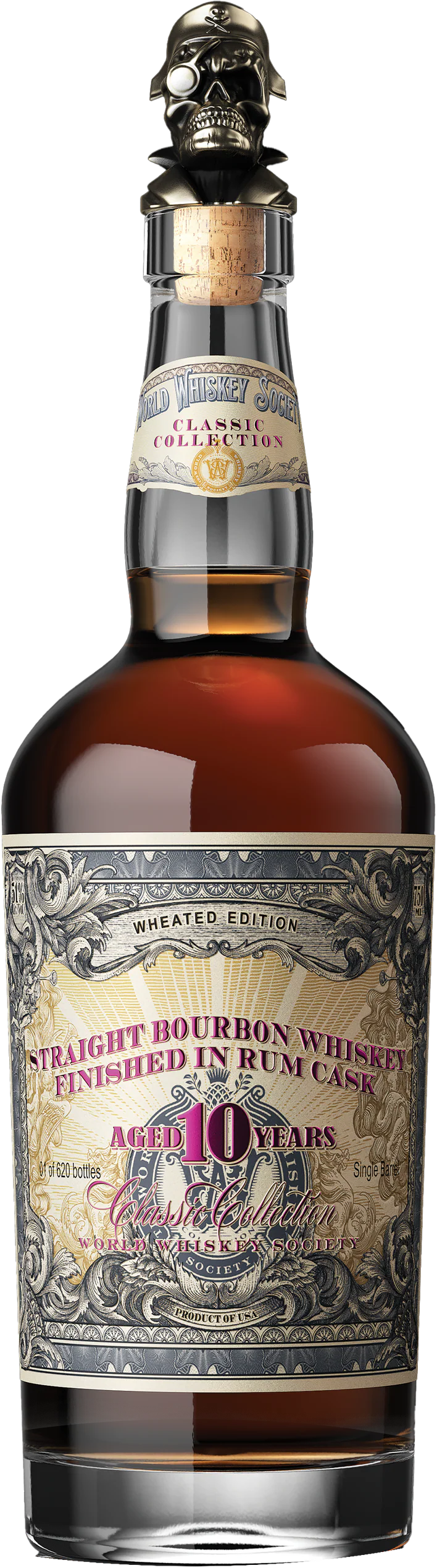 World Whisky Society 10 Year Old Rum Cask Finished Straight Bourbon Whiskey
